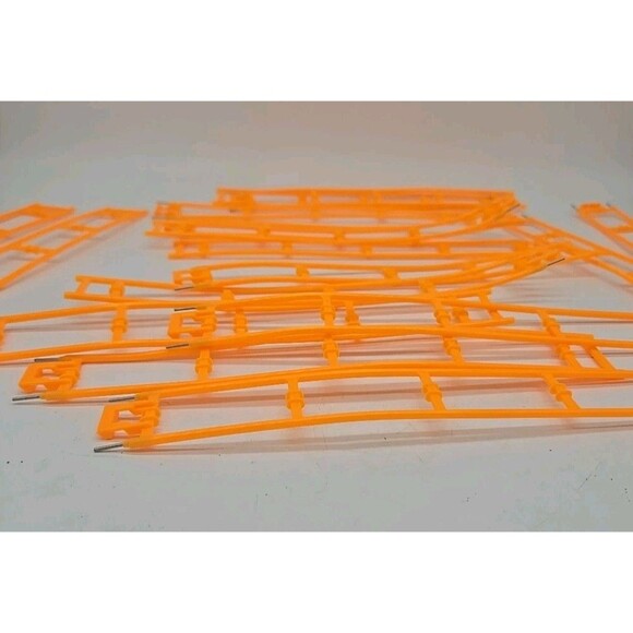 K'nex Lot 16 Roller Coaster Flexible Track Pieces Orange Replacement Parts 8.5" - Picture 3 of 9